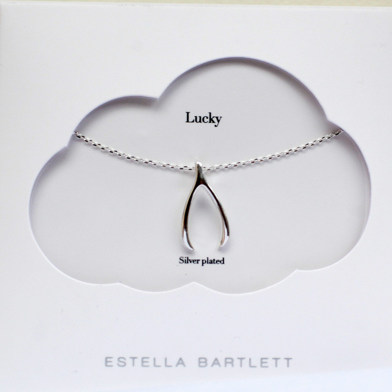 Estella Bartlett silver plated Lucky necklace