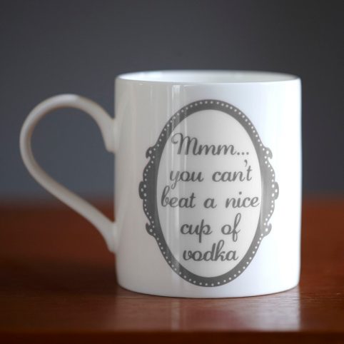 Who Can Beat a Nice Cup of Vodka? Mug by Catherine Colebrook