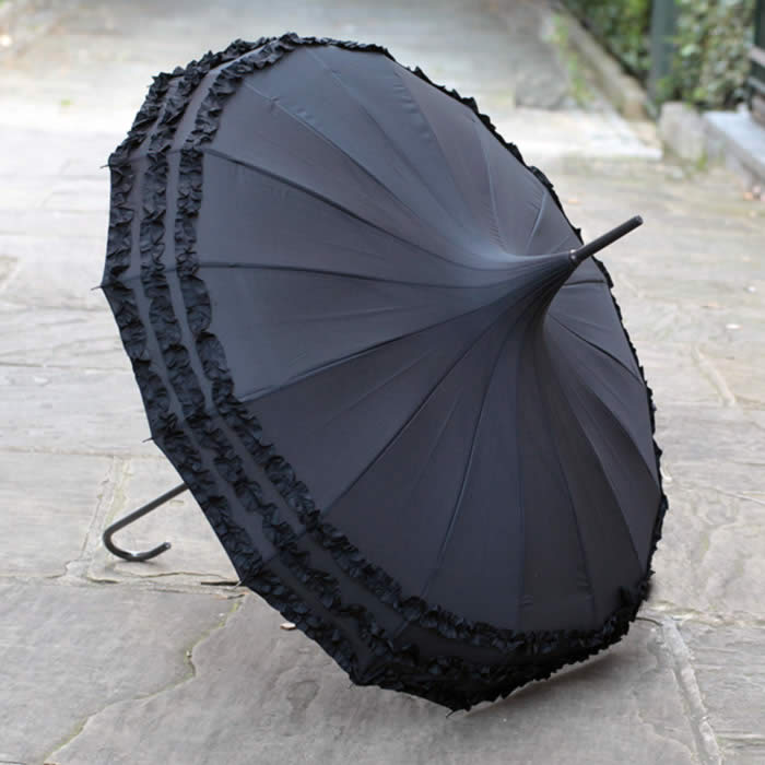 Pagoda Umbrella Black by Lindy Lou, buy online UK