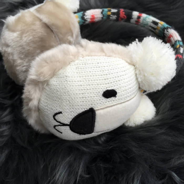 Polar Bear Ear Muffs with heated gel packs, buy online UK