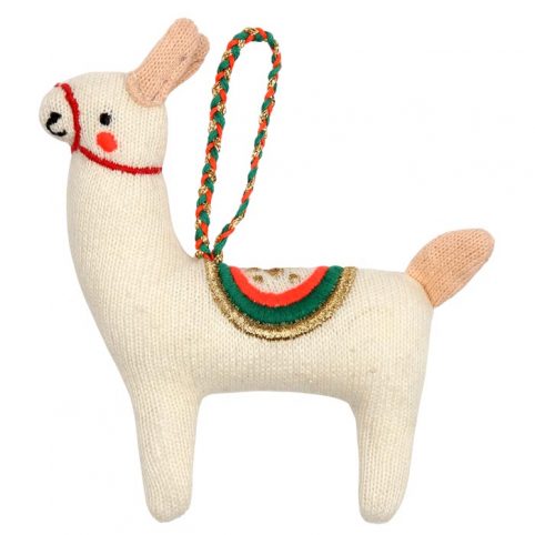 Llama Knitted Chistmas Decoration - Free UK Delivery