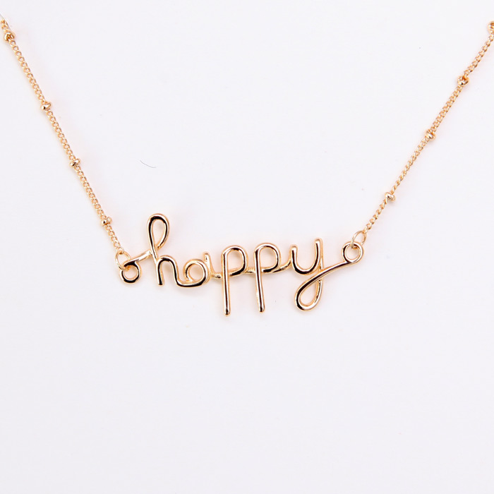 Happy Necklace - Big Metal London