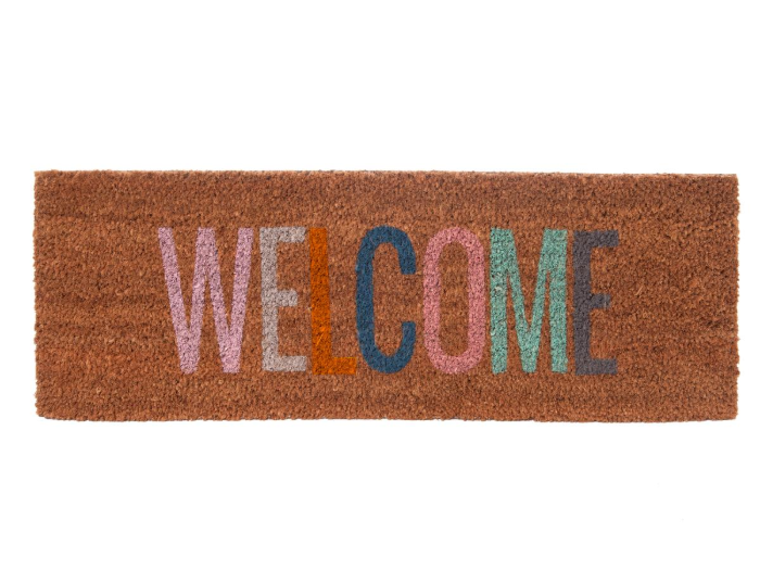 Present Time Welcome Doormat - Multi-coloured