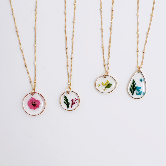 Pressed Flower Necklace Purchase Online With Free UK Delivery