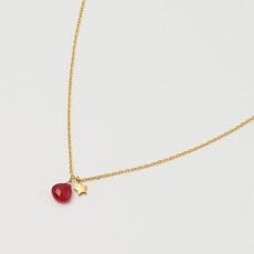 Ruby Gemstone and Star Necklace - Buy Online UK