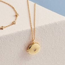 Estella Bartlett Gold Plated Locket Necklace - Buy Online UK
