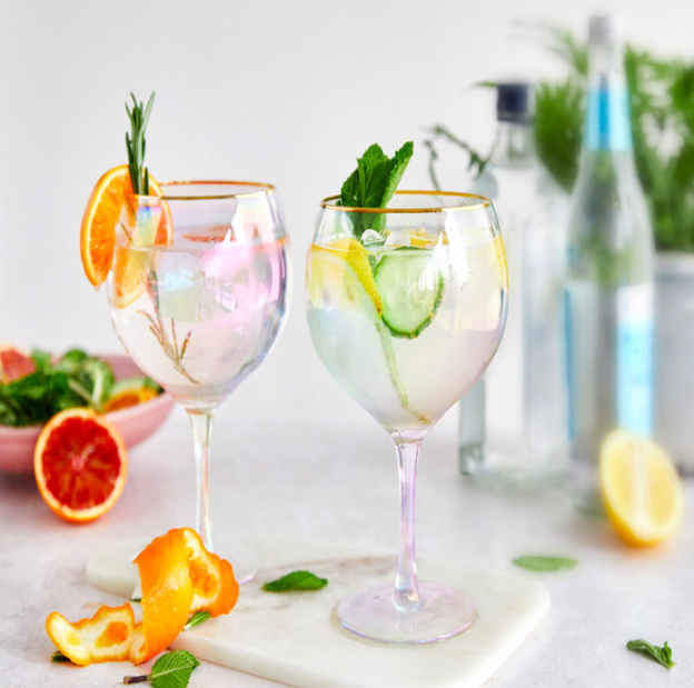 joys of indian summer rainbow gin glasses