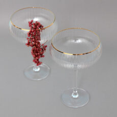 Gold Rimmed Champagne Coupe