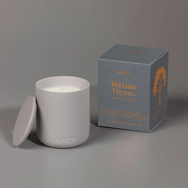 Persian Thyme Candle Made From Soy Wax. Vegan And Cruelty Free- Buy Online UK