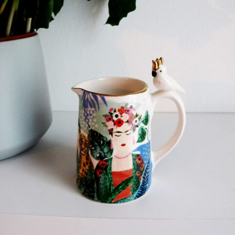 Frida Kahlo Jug from House of Disaster. Buy online with free UK delivery over £20