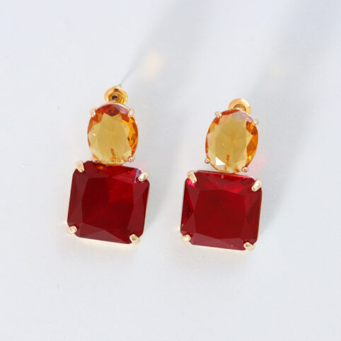 Multicoloured Faux Gemstones Earrings - Buy Online UK