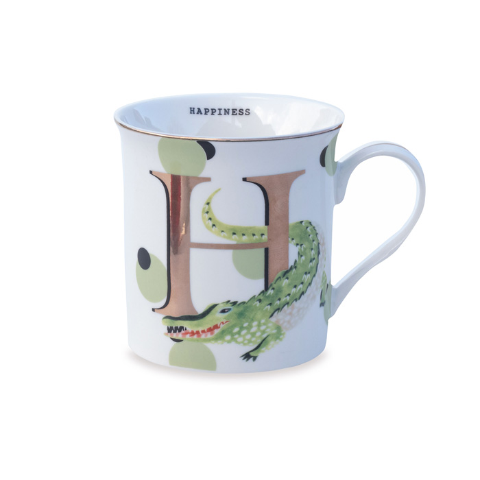 H Initial Mug from Yvonne Ellen - purchase online UK