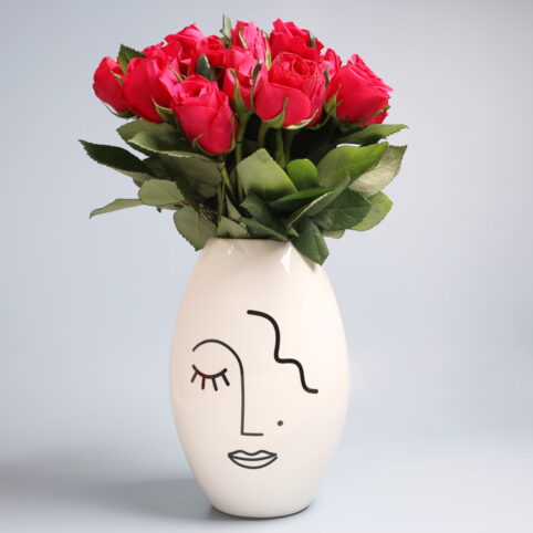 abstract face vase - a lovely gift. Available online or instore with free UK delivery