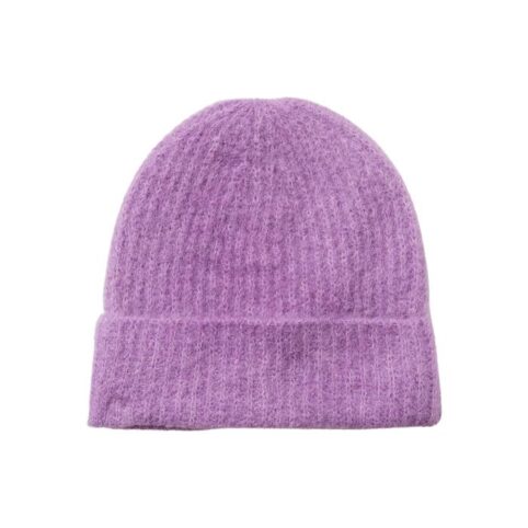 Lilac Wool Mix Beanie - Buy Online UK
