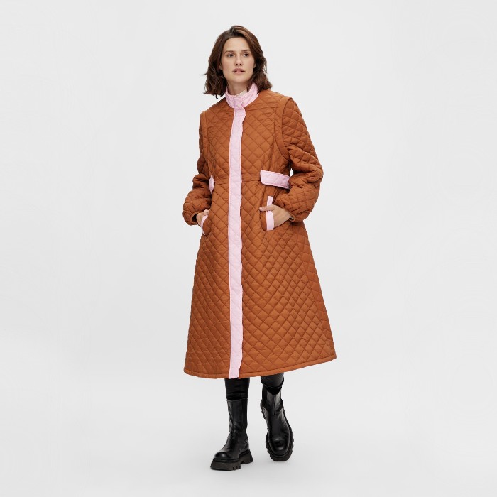 Quilted Coat With Detachable Sleeves - Buy Online UK