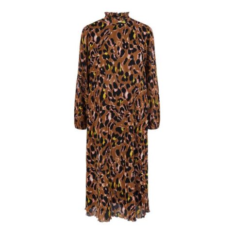 Leopard Print Pleated Dress - Free Delivery When You Buy Online