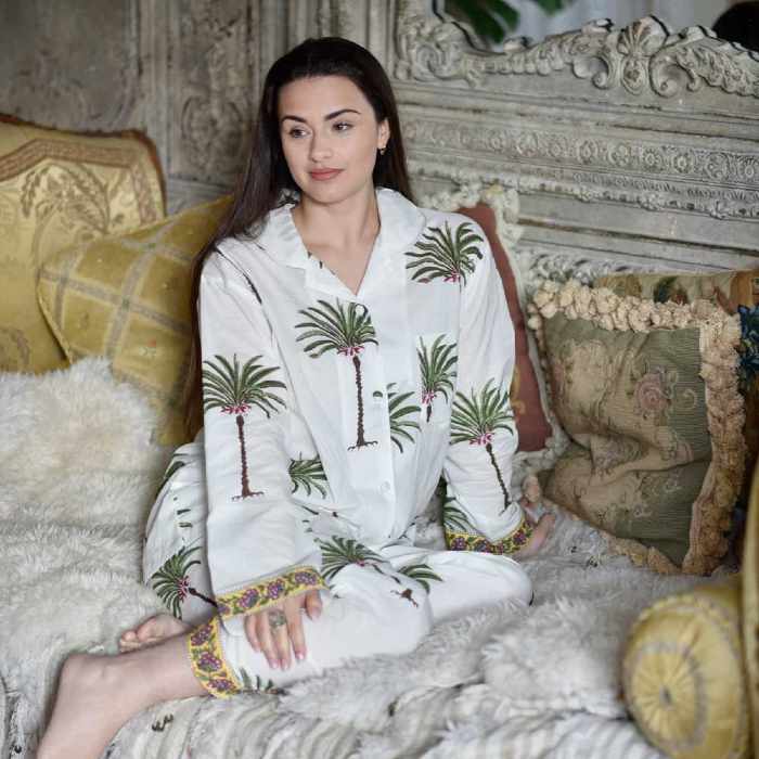 Palm Tree Print Pyjamas - Purchase Online With Free UK Delivery