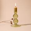 Green Glass Bubbles Candle Holder - Buy Online UK