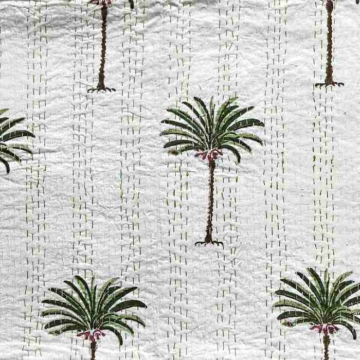 Palm Tree Cotton Throw Free UK Delivery When You Purchase Online