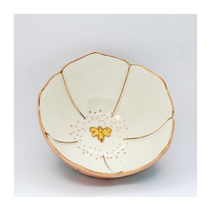 Scalloped Edge Bee Bowl - Free UK Delivery Online