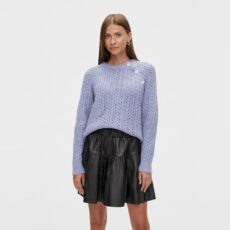 YAS Lilac Knitted Jumper with Diamante Buttons
