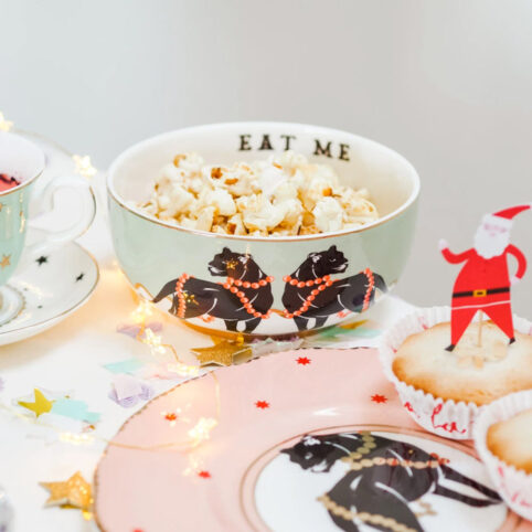 Eat Me Panther Bowl Adorned With Pink Pearls For Christmas - Buy Online UK