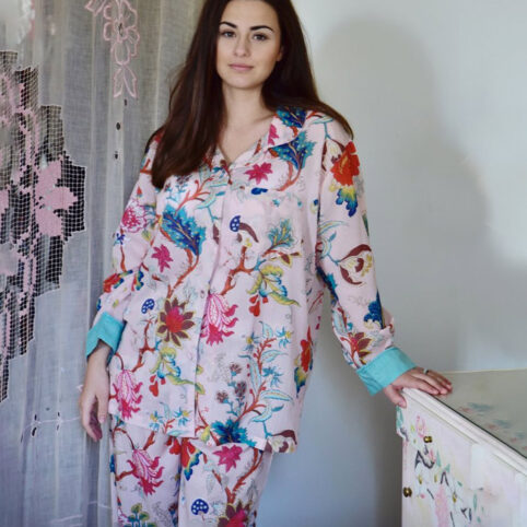 Pink Exotic Flower Pyjamas - Buy Online UK