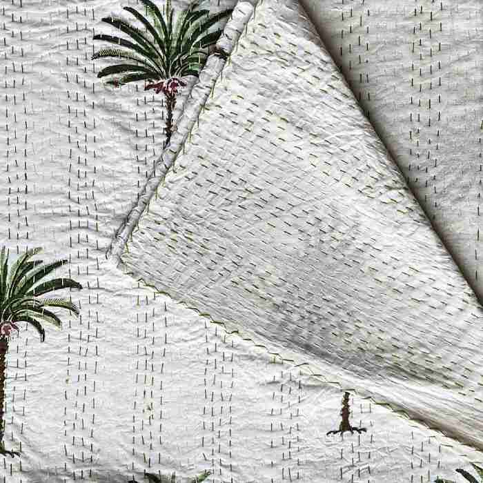 Palm Tree Cotton Throwover -For Sale Online
