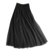 Tulle Skirt In Black With A Stripe Waistband - Buy Online UK