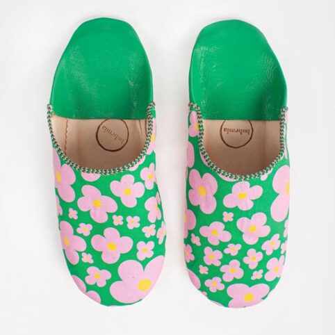 Moroccan Slippers Printed Floral - Buy Online UK