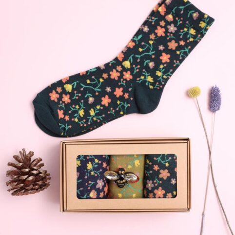 Floral Socks Set of 3 - Buy Online UK
