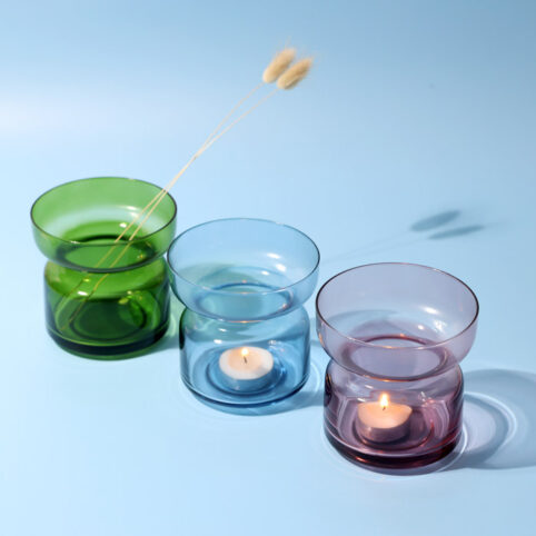 Coloured Glass Tealight Holder - Buy UK