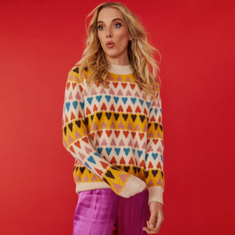 Love Heart Cashmere Blend Sweater - Buy Online UK
