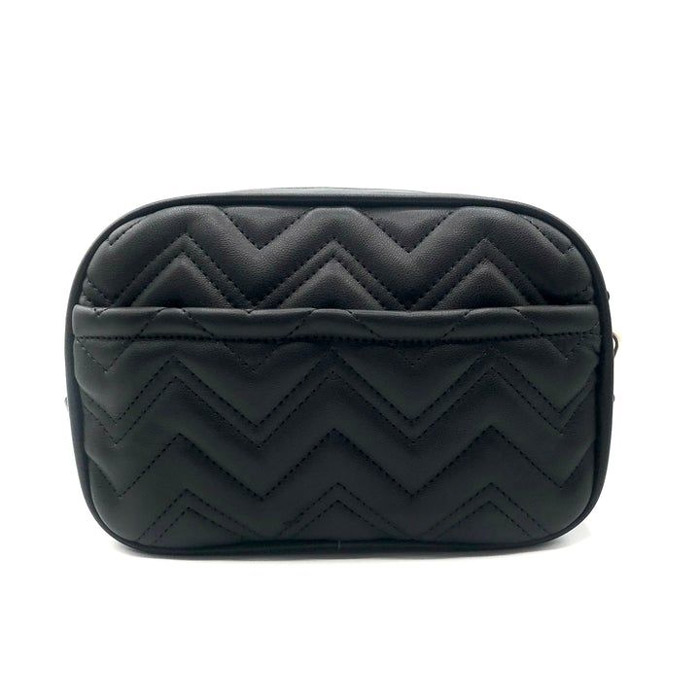 Black Leather Quilted Bag