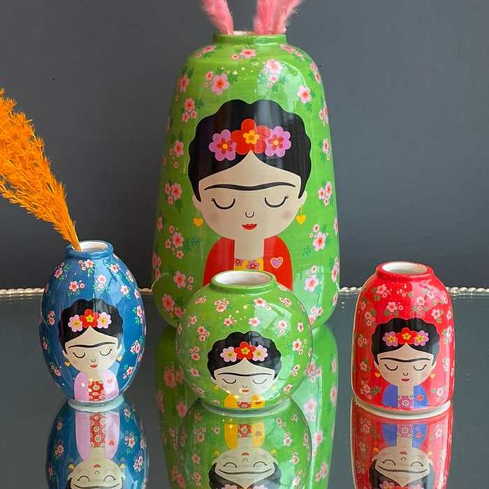 Frida Kahlo Bud Vases - Set Of 3. Purchase Online UK