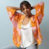Orange & Pink Print Kimono - For Sale Online UK