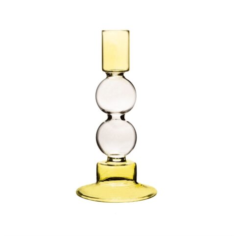 Olive and Grey Glass Candle Holder - Buy Online UK