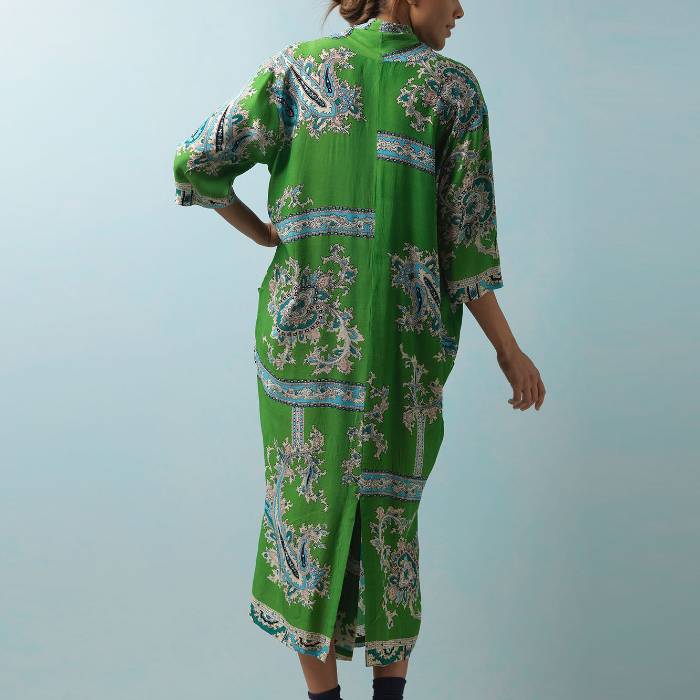 Green Handkerchief Print Dress - Purchase Online UK