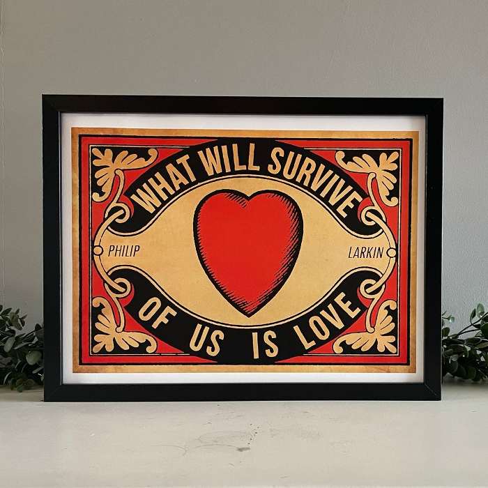 Framed Love Art Print - Buy Online UK