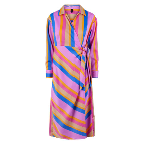 Rainbow Stripe Wrap Dress - Buy Online UK
