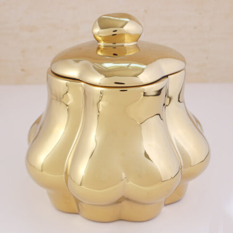 Gold Cheeky Bottom Storage Jar - Buy Online UK