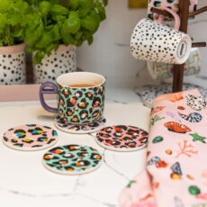 Leopard Print Coasters - Set Of 4. Buy Online UK