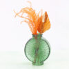 Green Cut Glass Daisy Vase - Buy Online UK