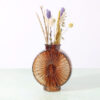 Amber Cut Glass Daisy Vase - Buy Online UK