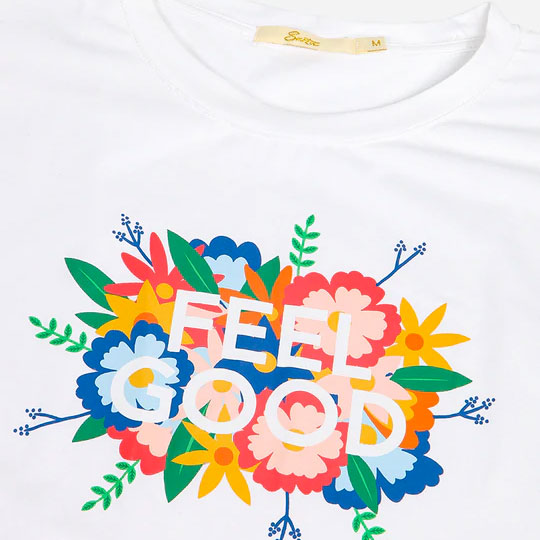 Floral Feel Good T-Shirt For Sale Online UK