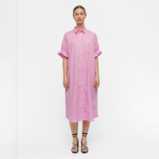 Frill Sleeve Shirt Dress Pink - Buy Online UK