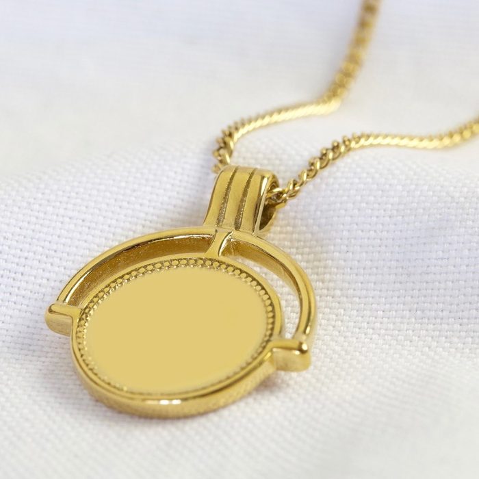 Gold Framed Sixpence Necklace - Purchase Online UK