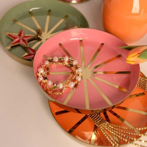 Pink & Gold Trinket Dish - Buy Online UK