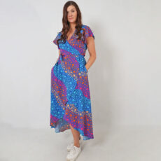 Multi Colour Star Wrap Dress- Buy Online UK