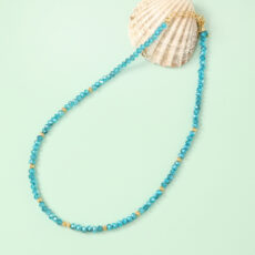 Blue Shimmer Facet Bead Necklace - Buy Online UK